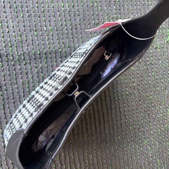 Kate Spade Crossbody Tweed Fabric Blue Multi - Picture 15 of 16